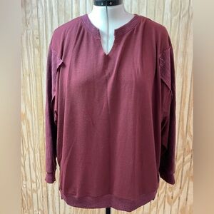 Amaryllis Burgundy Knit Top